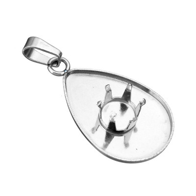 Bed drop 15,5 x 26mm surgical steel