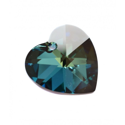 Pendant heart Crystal Bermuda Blue