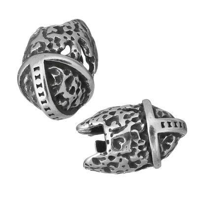 Bead helmet open from surgical steel