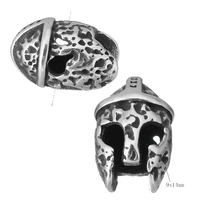 Bead helmet open from surgical steel