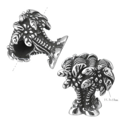 Bead palm tree made of surgical steel