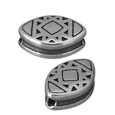 Bead with surgical steel ornament