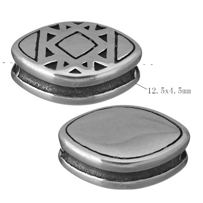 Bead with surgical steel ornament