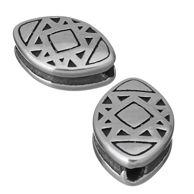 Bead with surgical steel ornament