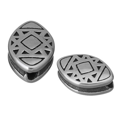 Bead with surgical steel ornament