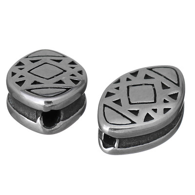 Bead with surgical steel ornament