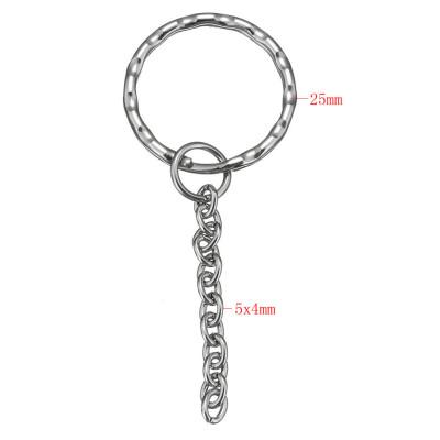 Key ring with surgical steel chain