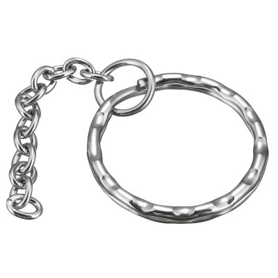 Key ring with surgical steel chain