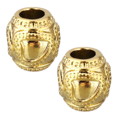 Korálek se srdíčky zlatá galvanizace