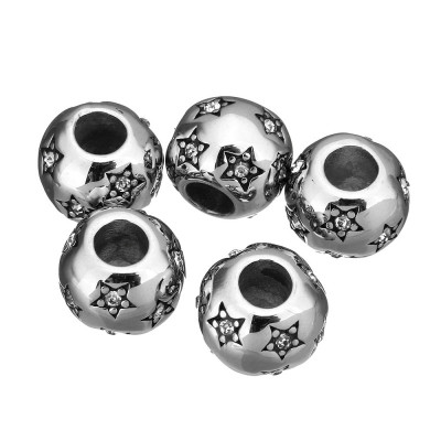 Large bead with surgical steel