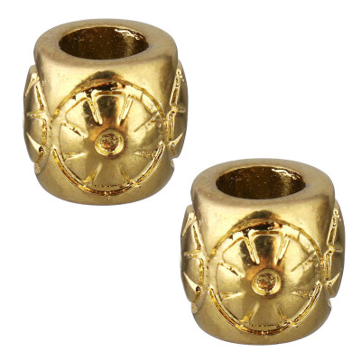 Large surgical steel bead in two colors