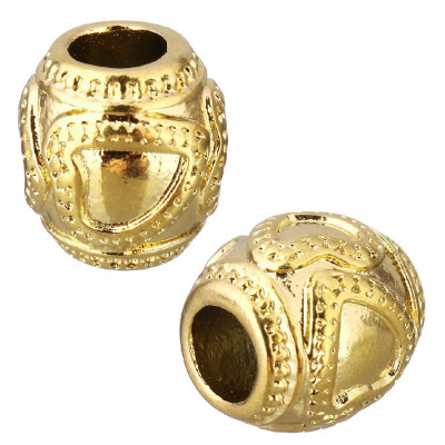 Bead with hearts of surgical steel in two colors