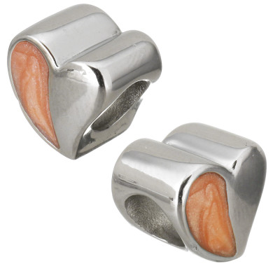 Bead heart made of surgical steel