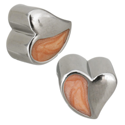 Bead heart made of surgical steel