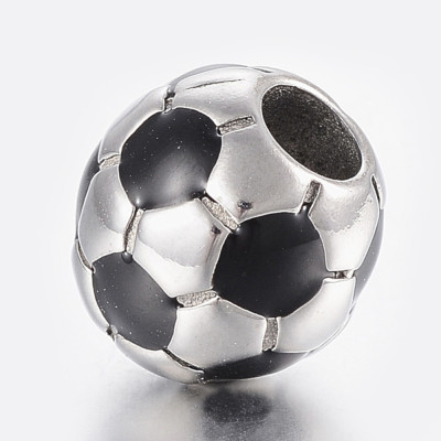Bead soccer ball of surgical steel selection of two sizes