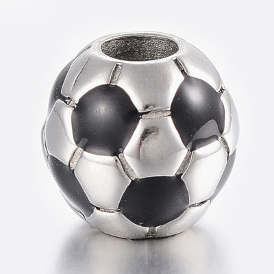 Bead soccer ball of surgical steel selection of two sizes