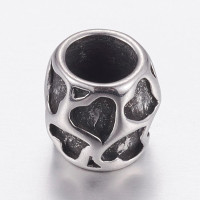  Small bead with a large surgical steel pull-through 