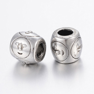 Surgical steel large bead