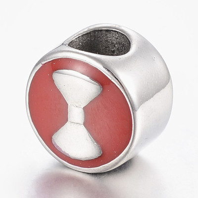 Bead with bow made of surgical steel