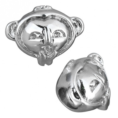 Bead curious monkey made of surgical steel