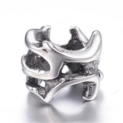 Small bead cut from surgical steel