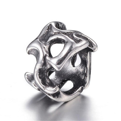 Small bead cut from surgical steel