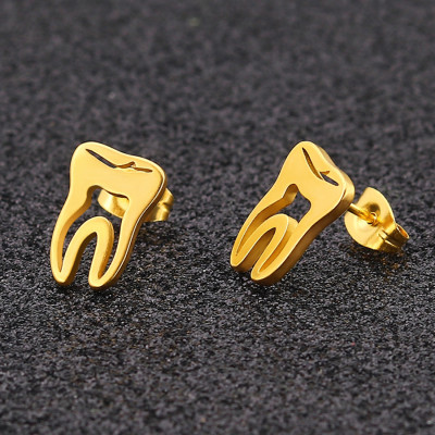 Tooth teeth in three color variants of surgical steel