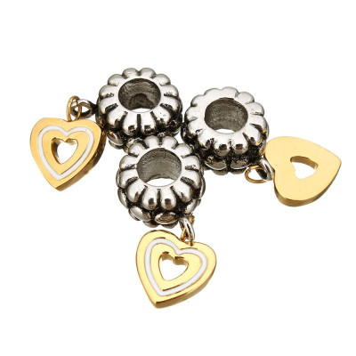 Pendant gilded heart made of surgical steel