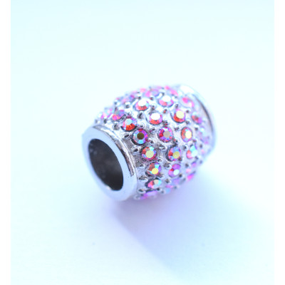Surgical steel bead roller with rhinestones selection of many colors