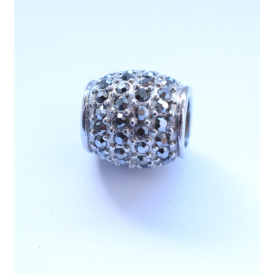 Surgical steel bead roller with rhinestones selection of many colors