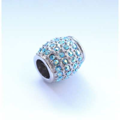 Surgical steel bead roller with rhinestones selection of many colors