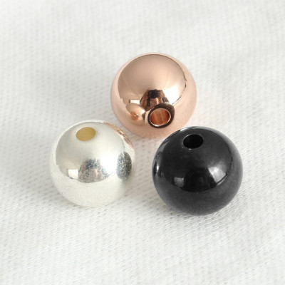 Bead in galvanization Rose Gold 9,5 x 10mm of surgical steel