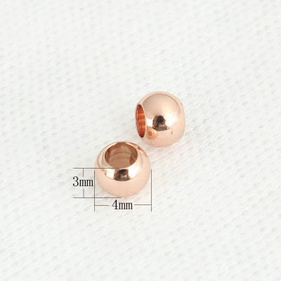 Bead in galvanization Rose Gold 3 x 4mm of surgical steel
