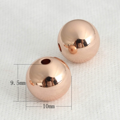 Bead in galvanization Rose Gold 9,5 x 10mm of surgical steel