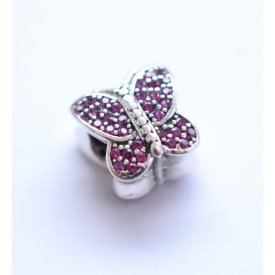 Bead bow tie with zircons of AG 925/1000