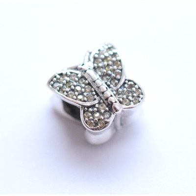 Bead bow tie with zircons of AG 925/1000