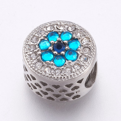 Bead with chatons made of surgical steel