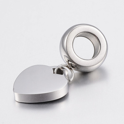 Heart pendant with surgical steel spider