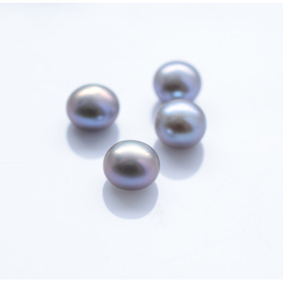 Natural freshwater pearl gray-violet 6,5-7mm semi-drilled