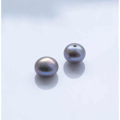 Natural freshwater pearl gray-violet 6,5-7mm semi-drilled