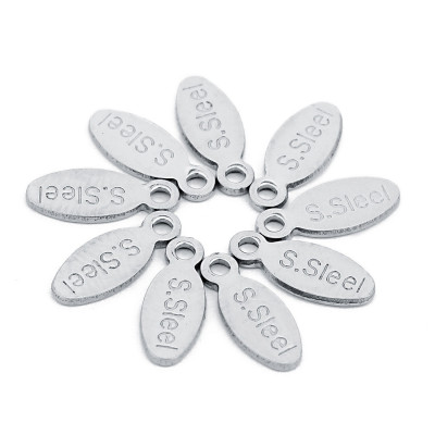 Badge with S.Stell inscription made of surgical steel