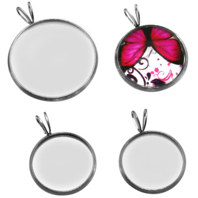 Round bed with hinged INNER PART 20mm of surgical steel