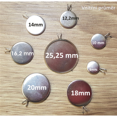 Kruhové lůžko se šlupnou VNITŘNÍ ČÁST 25mm z chirurgické oceli