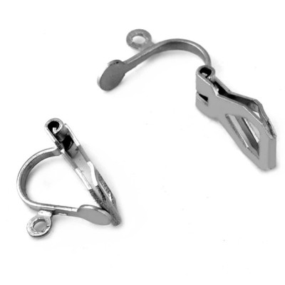 Clip with flat 3.5 and eyelet for hanging from surgical steel
