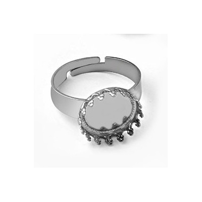 Ring with a circular bed of surgical steel of various sizes