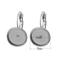 Náušnice mechanická s miskou 6mm z chirurgické oceli