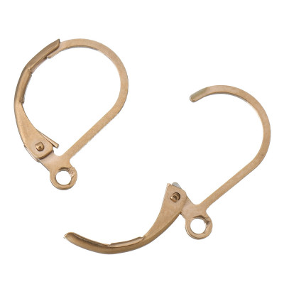 304 Stainless Steel Lever Back Earring Wires Rose gold plating