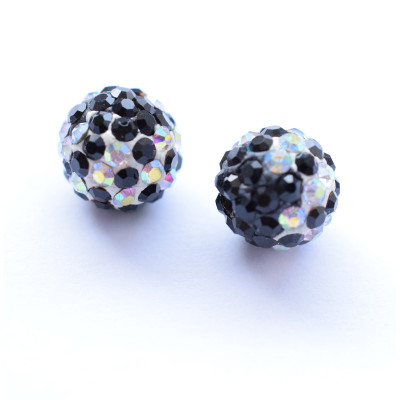 Šatonová kulička JET Crystal AB 8mm polovrtaná