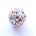 Šatonová kulička Peach Crystal AB 10mm korálek
