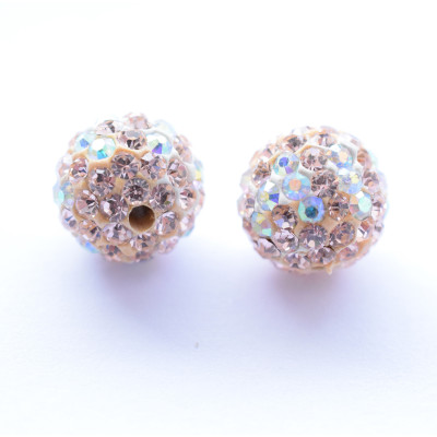 Chaton ball Peach Crystal AB 10mm bead